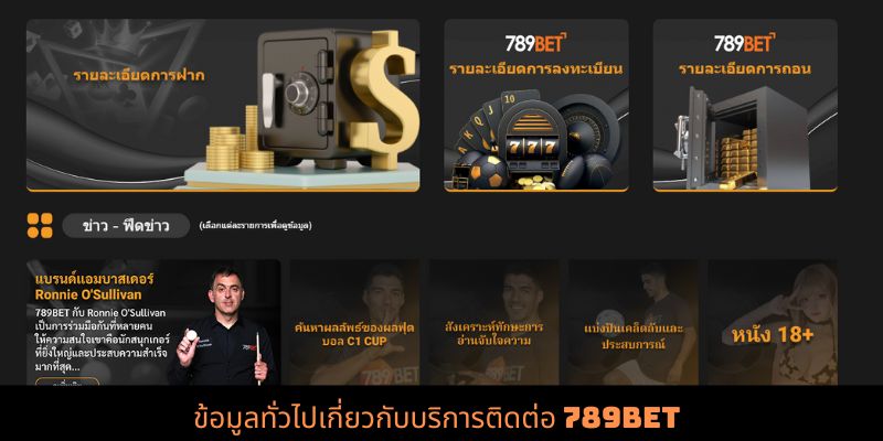 ข้อมูลทั่วไปเกี่ยวกับบริการติดต่อ 789bet