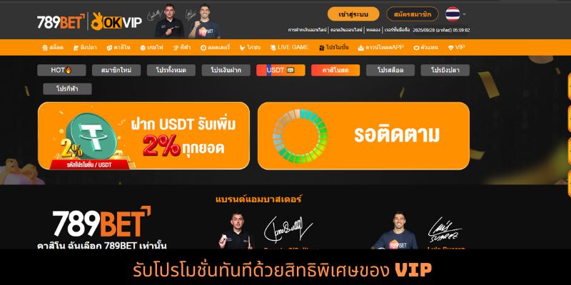 รับโปรโมชั่นทันทีด้วยสิทธิพิเศษของ VIP